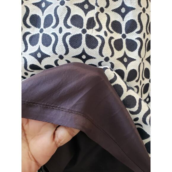 Milly Mini Skirts Womens Size 2 Cream Black Printed Lined Button Front Classic - Picture 10 of 10